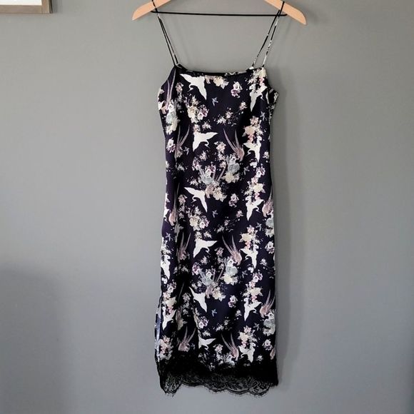 ASOS Dresses & Skirts - NWT ASOS Black Bird Crane Slip Dress Miss Selfridge Size 4